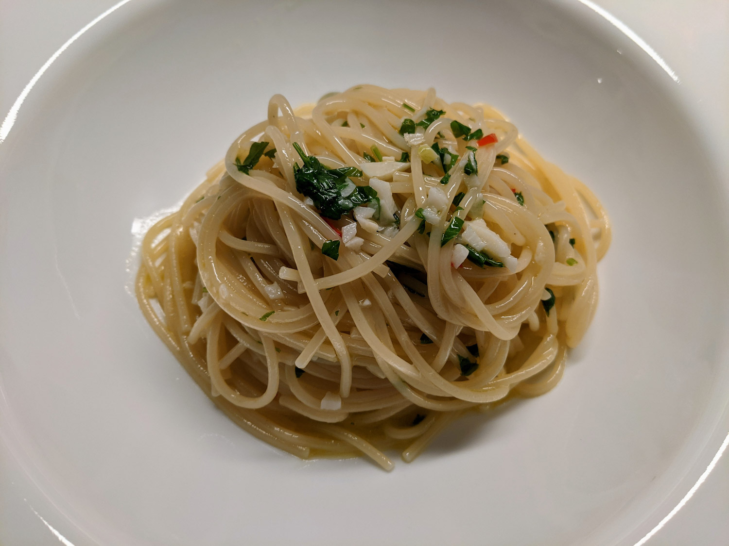 Spaghetti aglio, olio e peperoncino